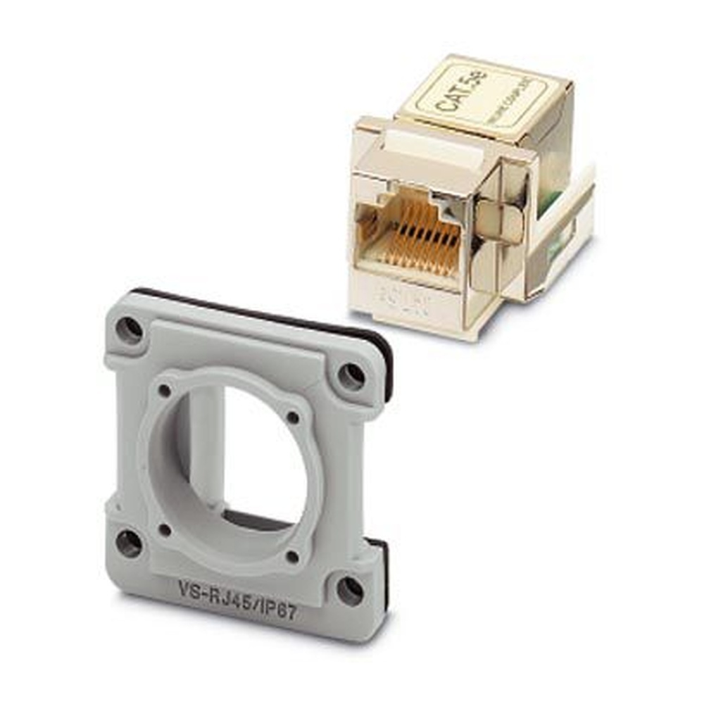 Phoenix Contact Anbaurahmen Set 1689488 Typ VS-08-A-RJ45/MOD-1-IP67-SET-BU