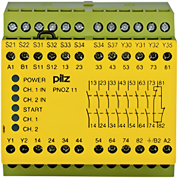 Pilz Sicherheitsschaltgerät 774080 Typ PNOZ 11 24VAC 24VDC 7n/o 1n/c