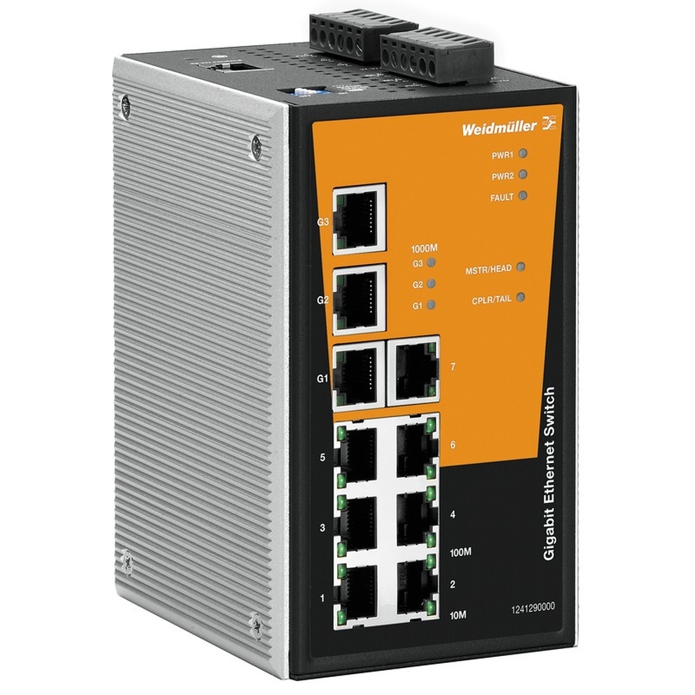 Weidmüller Netzwerk Switch 1286930000 Typ IE-SW-PL10MT-3GT-7TX