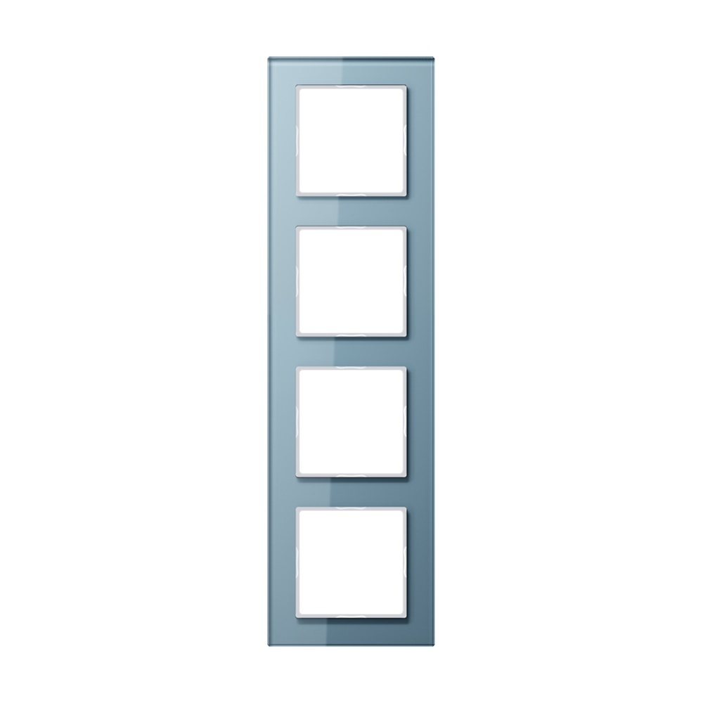 Jung Glasrahmen 4fach AC 584 GL BLGR