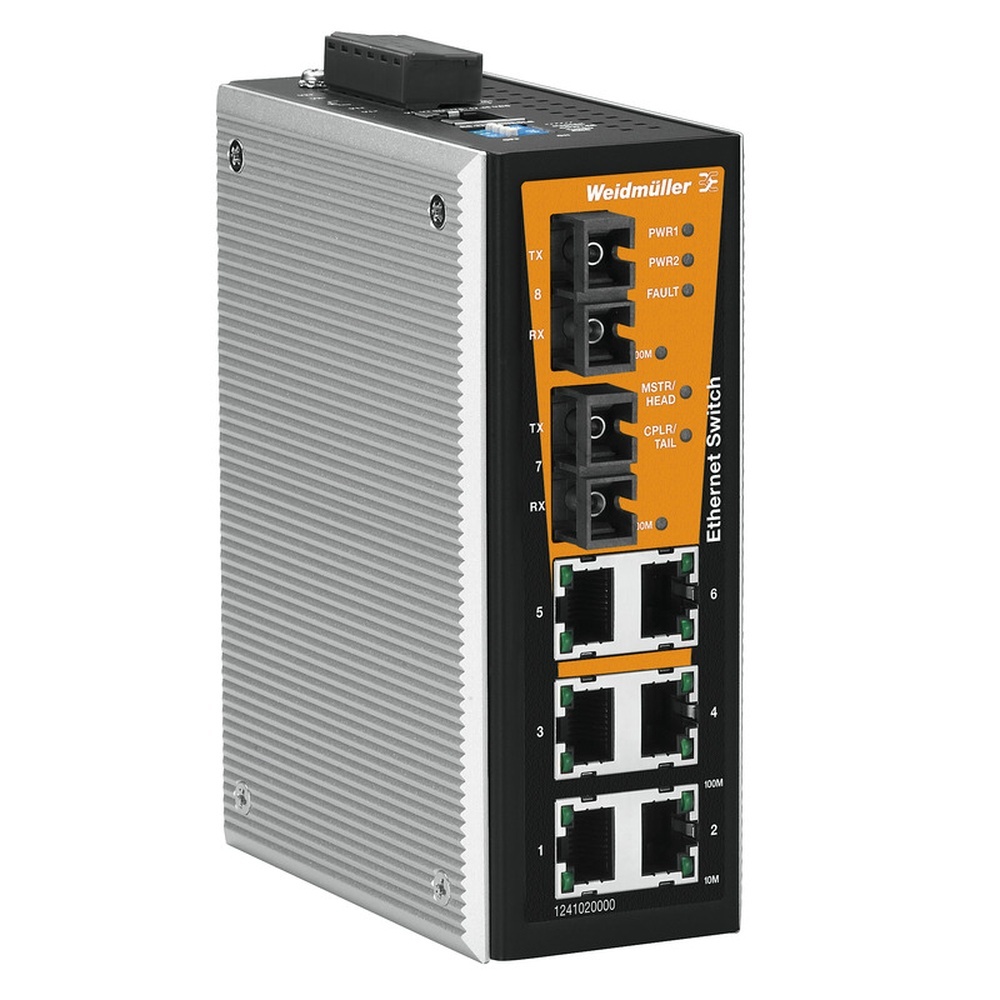 Weidmüller Netzwerk Switch 1241020000 Typ IE-SW-VL08MT-6TX-2SCS