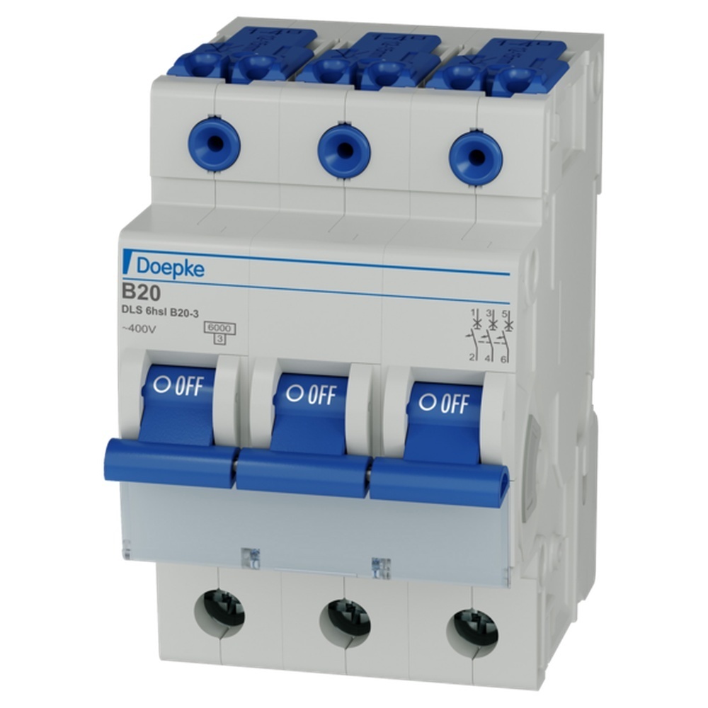 Doepke LS Schalter 3p B Char 09917114 Typ DLS 6HSL B20-3 6KA