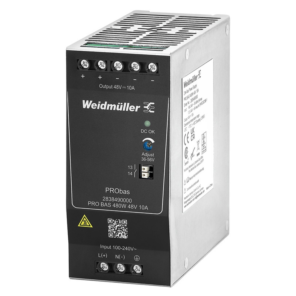 Weidmüller Stromversorgungsgerät 2838490000 Typ PRO BAS 480W 48V 10A