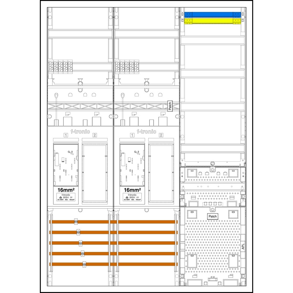 f-tronic Sammelschienenklemmen 7195680 Typ EHZ732APZRFZ-16