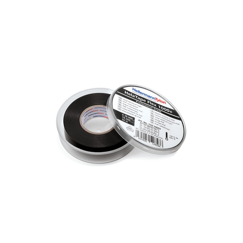 Hellermann Isolierband 710-10602 Typ HTAPE-FLEX1000+ 19x20 PVC BK