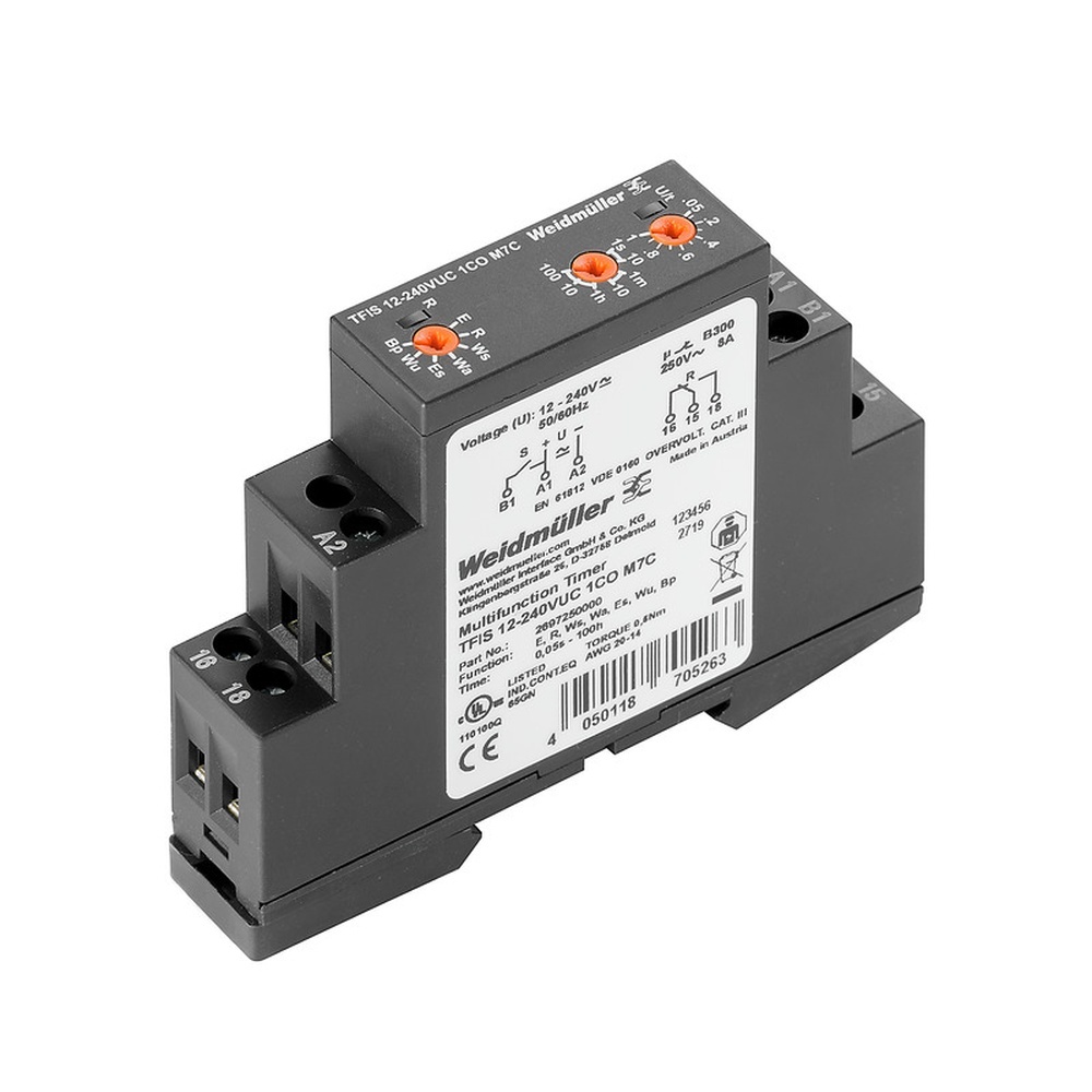 Weidmüller Zeitrelais 2697250000 Typ TFIS 12-240VUC 1CO M7C