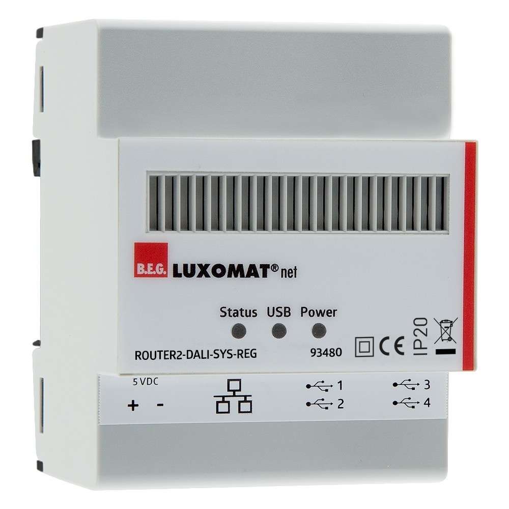 B.E.G. Brück DALI Router 93480 Typ ROUTER2-DALI-SYS-REG weiß