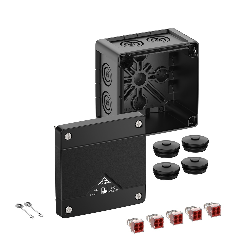 Spelsberg Abzweigkasten 40402001 Typ Abox Pro 040-4²/sw Spelsberg Abzweigkasten 40402001 Typ Abox Pro 040-4²/sw