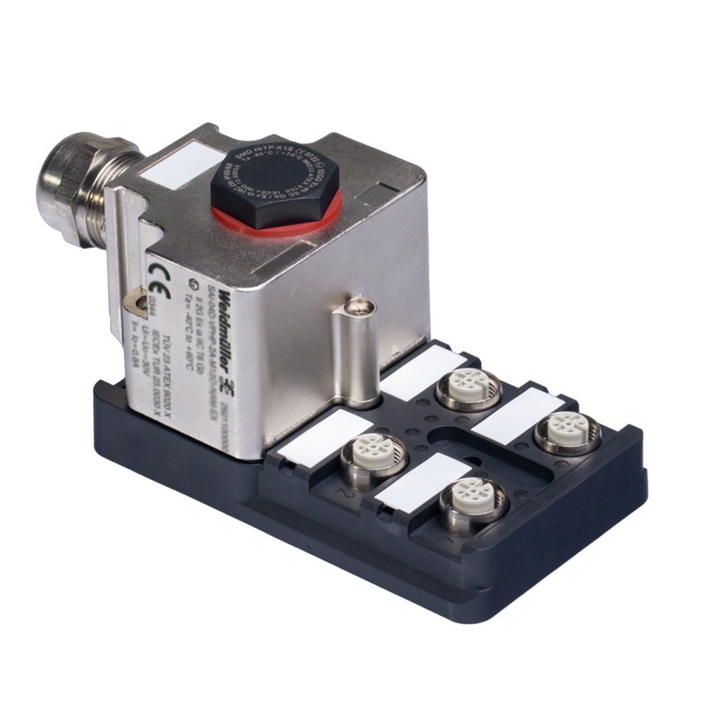 Weidmüller Passiver Sensor Aktor Verteiler 2921100000 Typ SAI-04D-VPHP-2A-M12O-NAM-EX