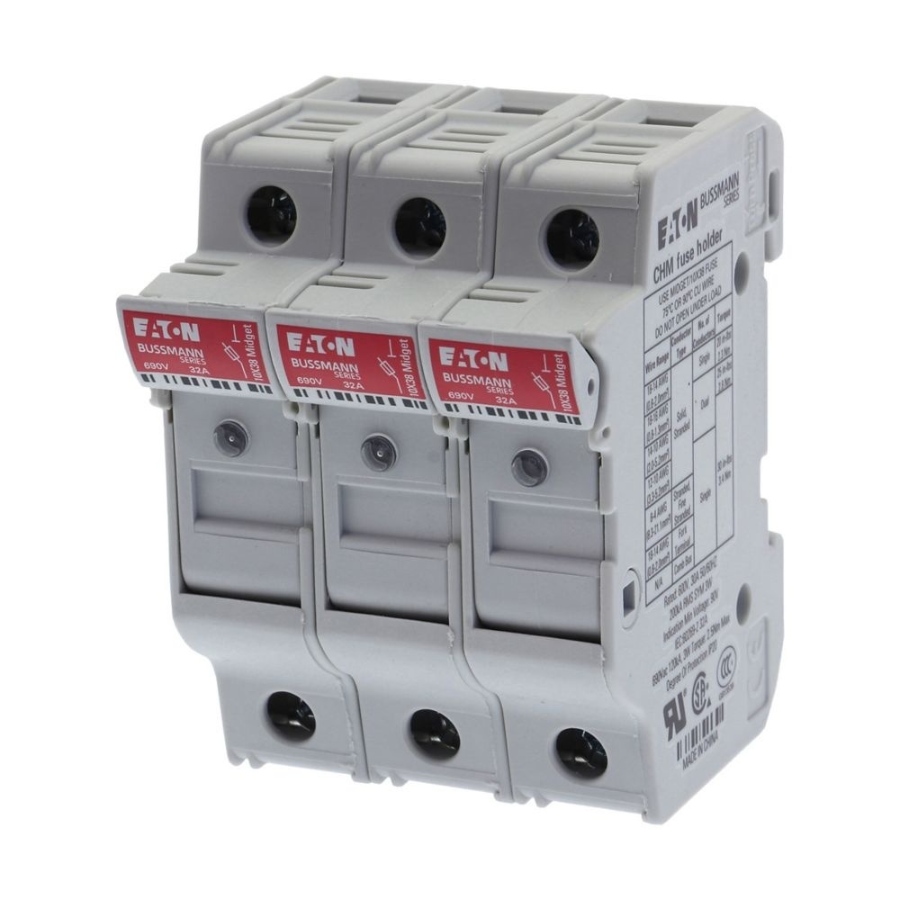 Eaton Sicherungshalter CHM3DIU Typ 3P 10X38MFH30A 600V Midget - indicator